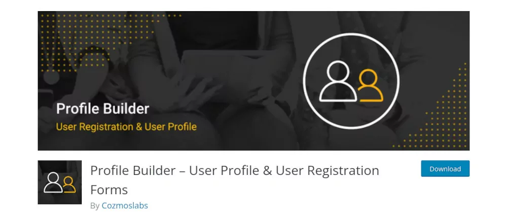 Screenshot der Profile Builder-Plug-in-Site