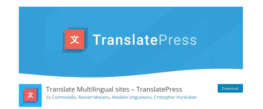 Screenshot der TranslatePress-Plugin-Site