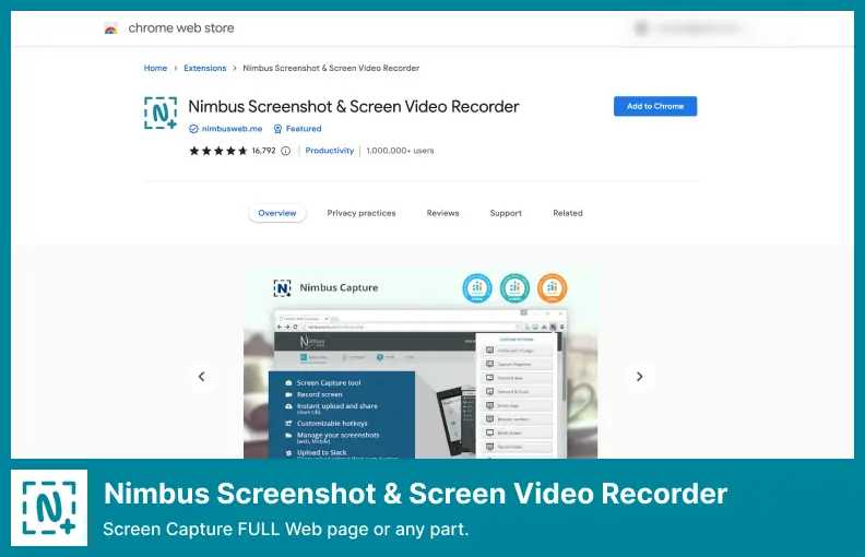 Nimbus Screenshot & Screen Video Recorder - Wird von mehreren Millionen Benutzern auf verschiedenen Plattformen verwendet