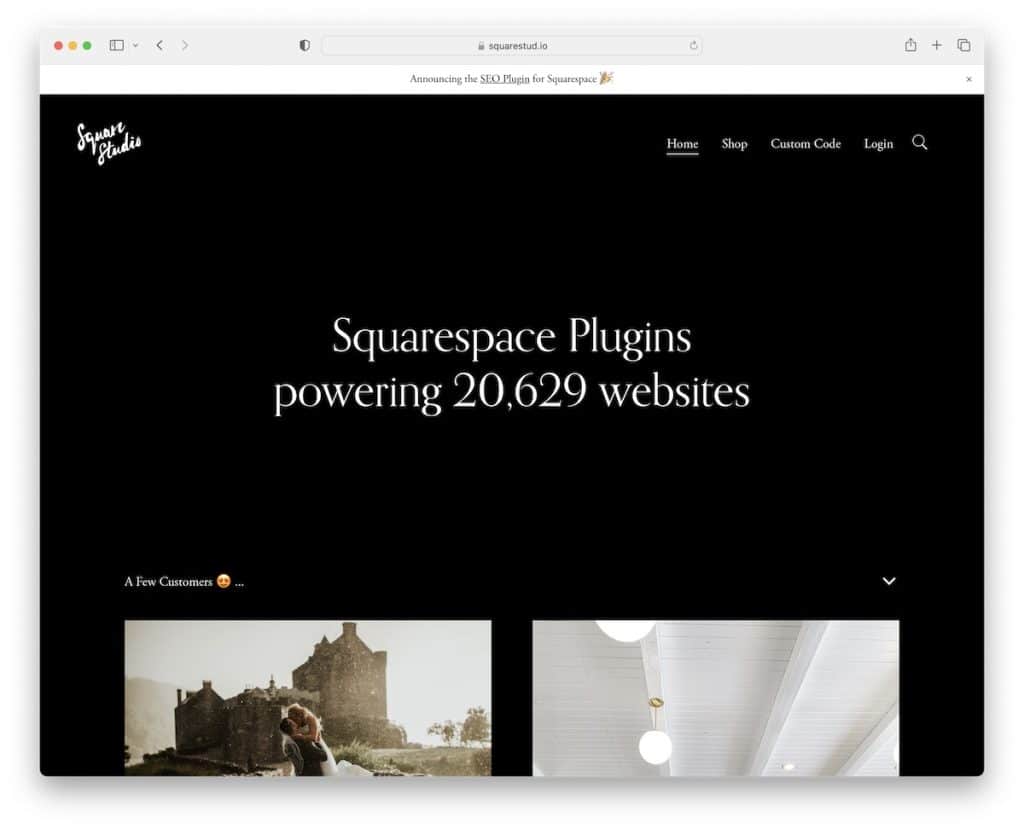 squarestudio squarespace 전자상거래 예시