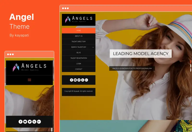 天使主題 - Fashion Model Agency WordPress CMS 主題