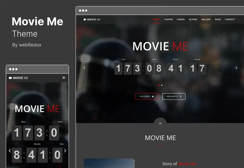 Movie Me Theme - 一頁響應式 WordPress 主題