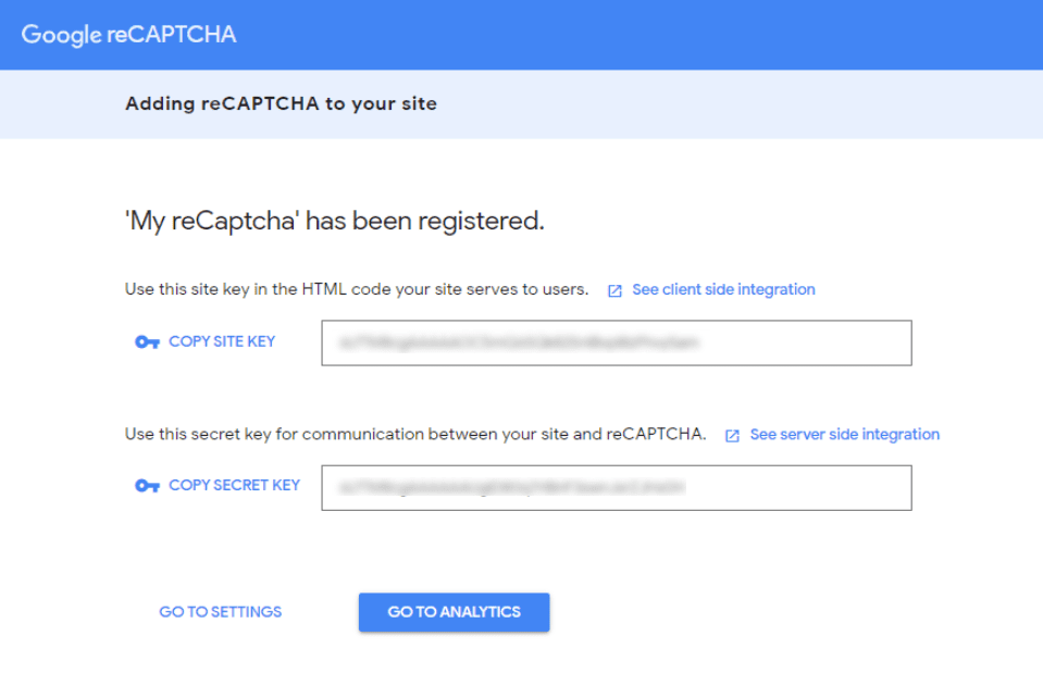 Agregar reCAPTCHA a su sitio