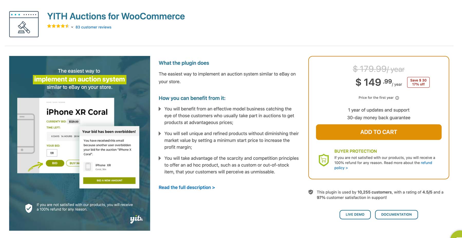 YITH-Auktionen für WooCommerce-Plugin