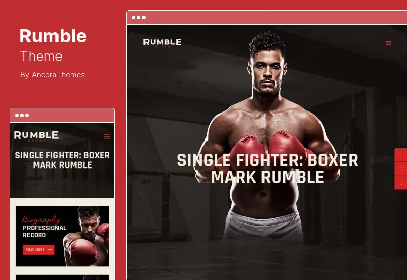 Rumble Theme - Boxen & Mixed Martial Arts Kampf WordPress Theme