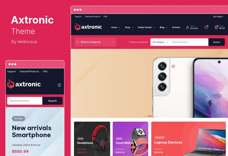 Tema Axtronic - Tema de WordPress para WooCommerce de electrónica