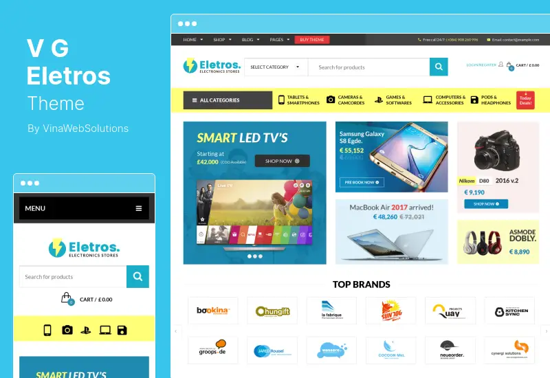 Tema VG Eletros - Tema WooCommerce para tienda de electrónica