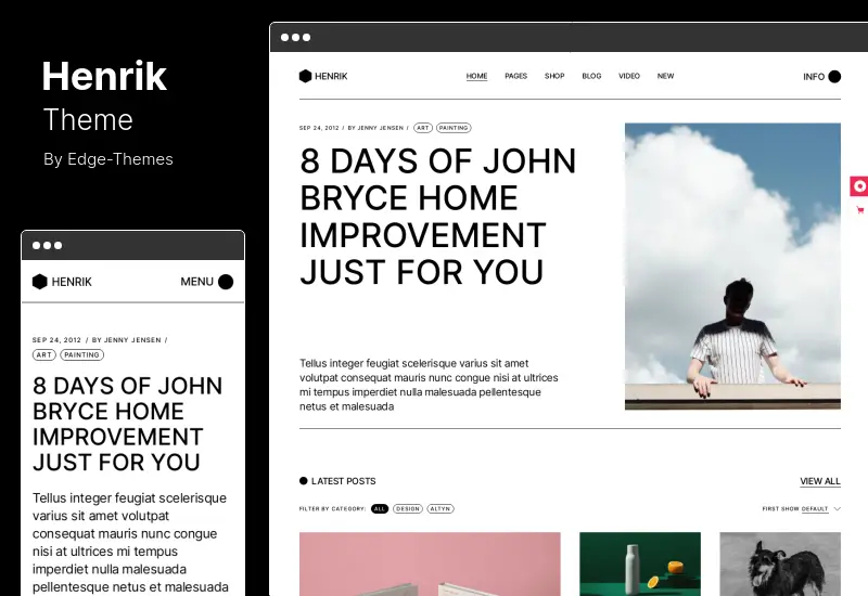 Henrik Theme - Tema de WordPress para revista creativa