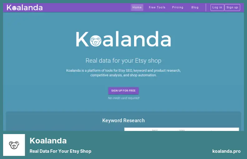 Koalanda - Datos reales para tu tienda de Etsy