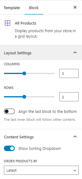 opciones para personalizar la visualización del producto