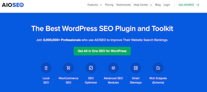 The AIOSEO SEO plugin for WordPress