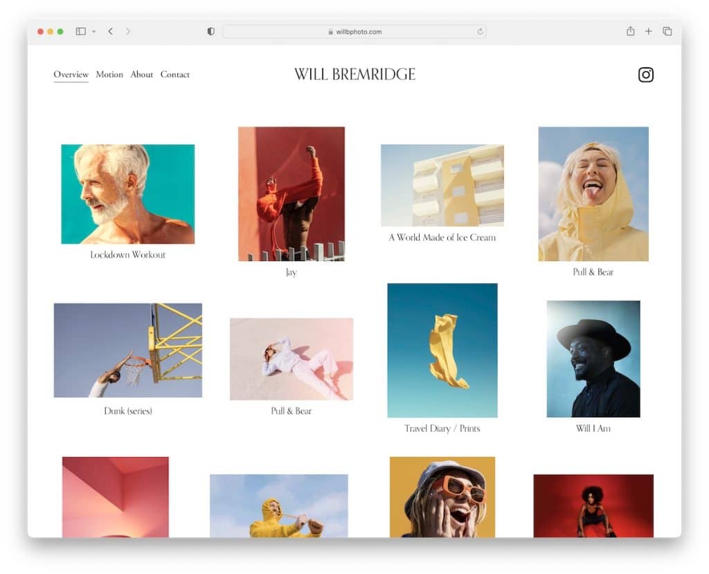 will bremridge squarespace fotografia esempio