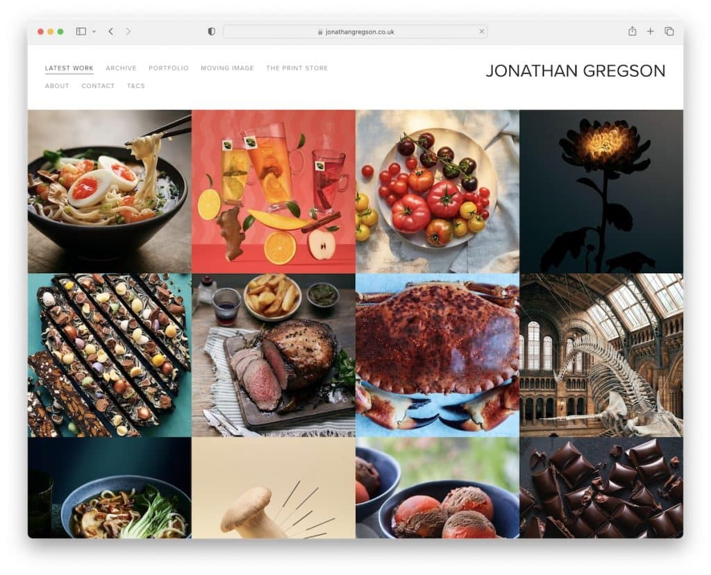 esempio di fotografia di jonathan gregson squarespace