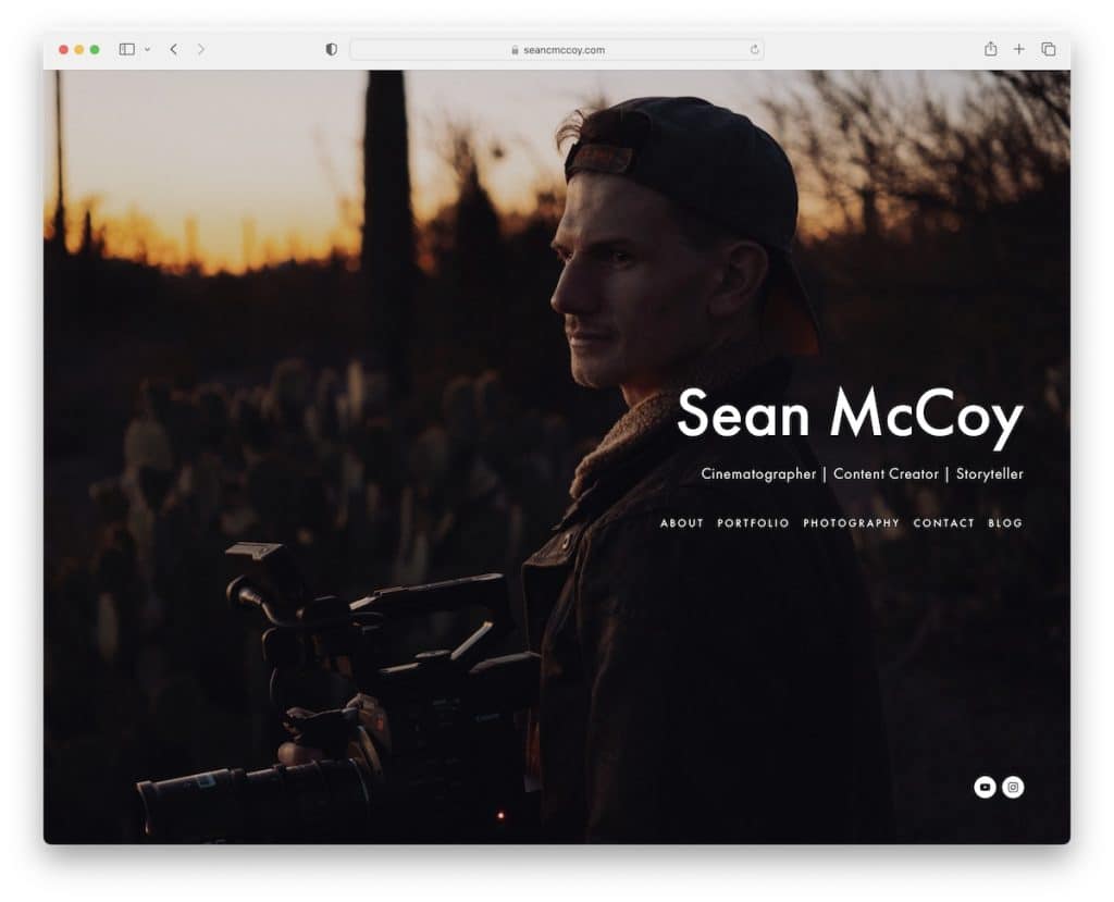 esempio di fotografia di sean mccoy squarespace