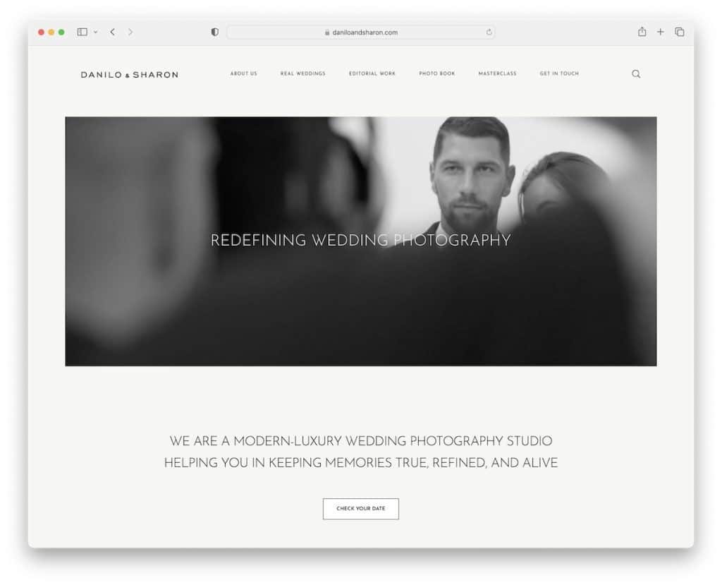 esempio di fotografia di danilo e sharon squarespace