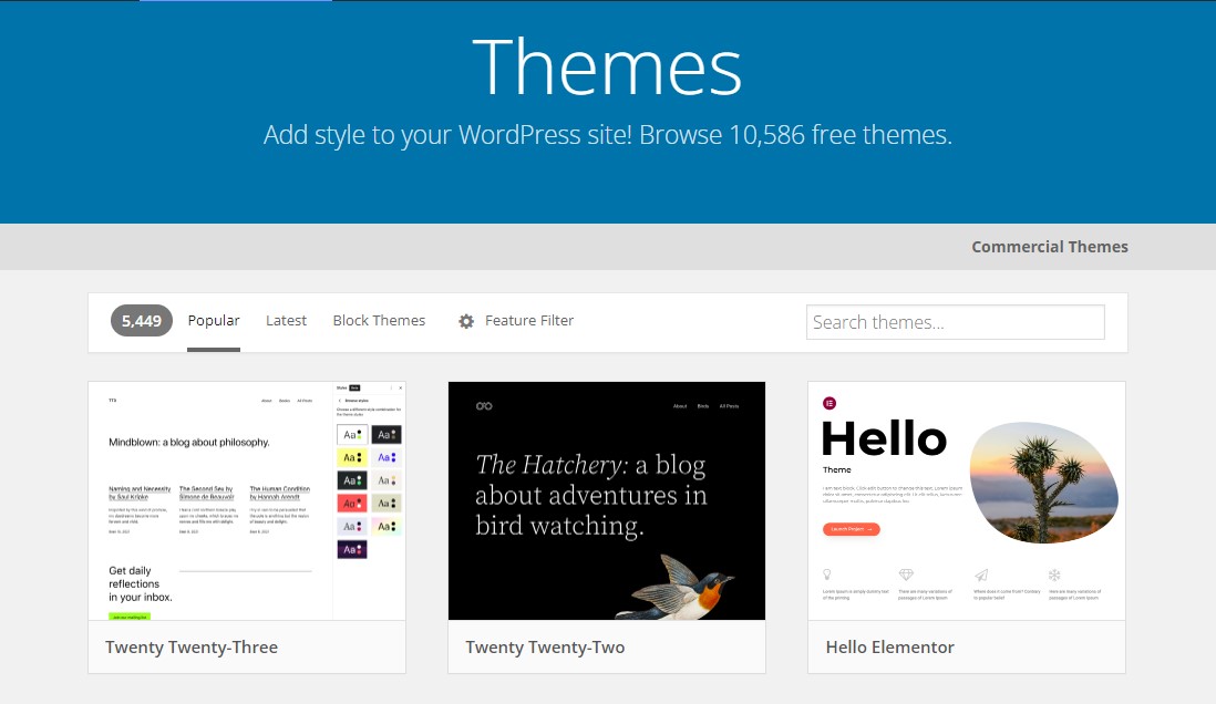 Temas gratuitos de WordPress