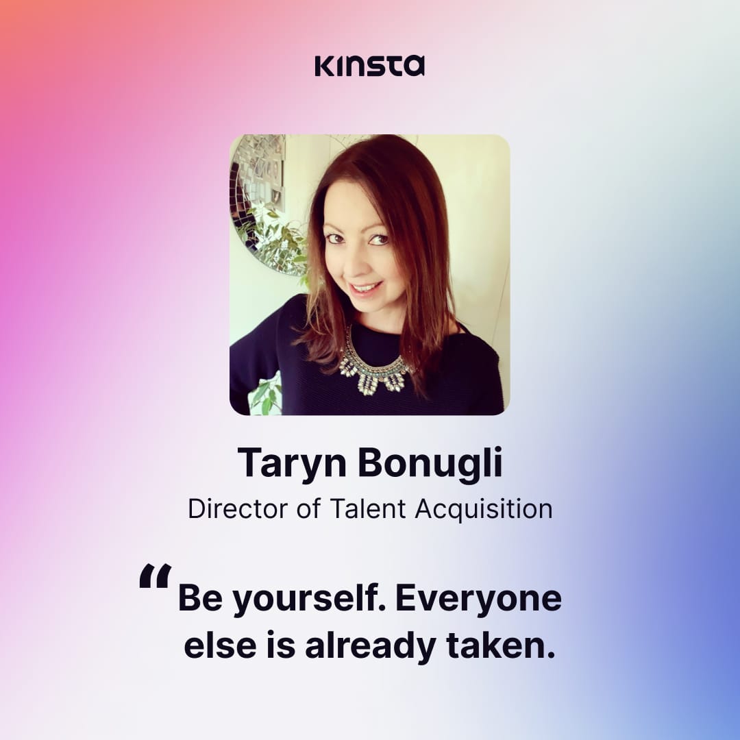 Taryn Bonugli, dyrektor ds. pozyskiwania talentów w Kinsta