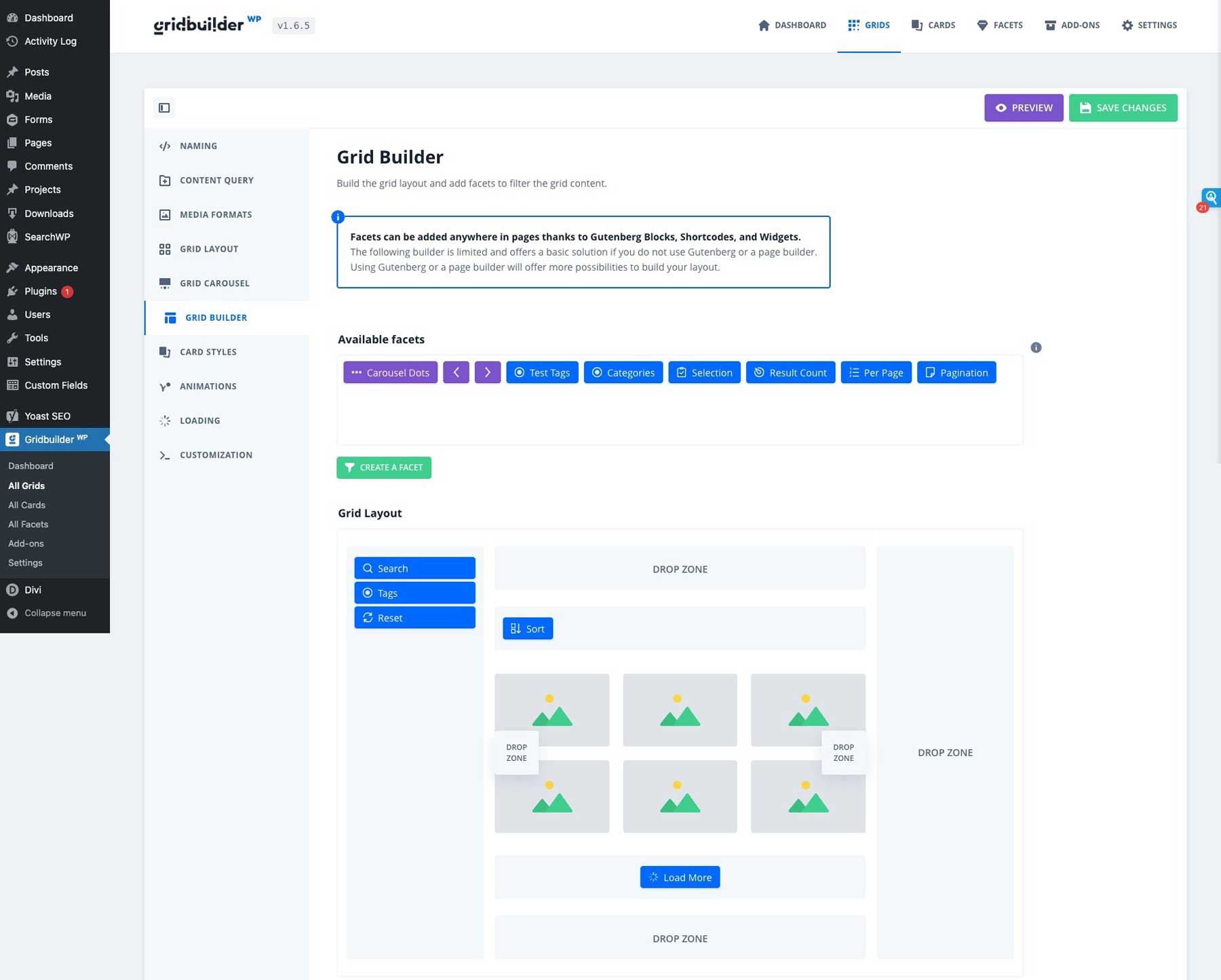 Configuración de WP Grid Builder