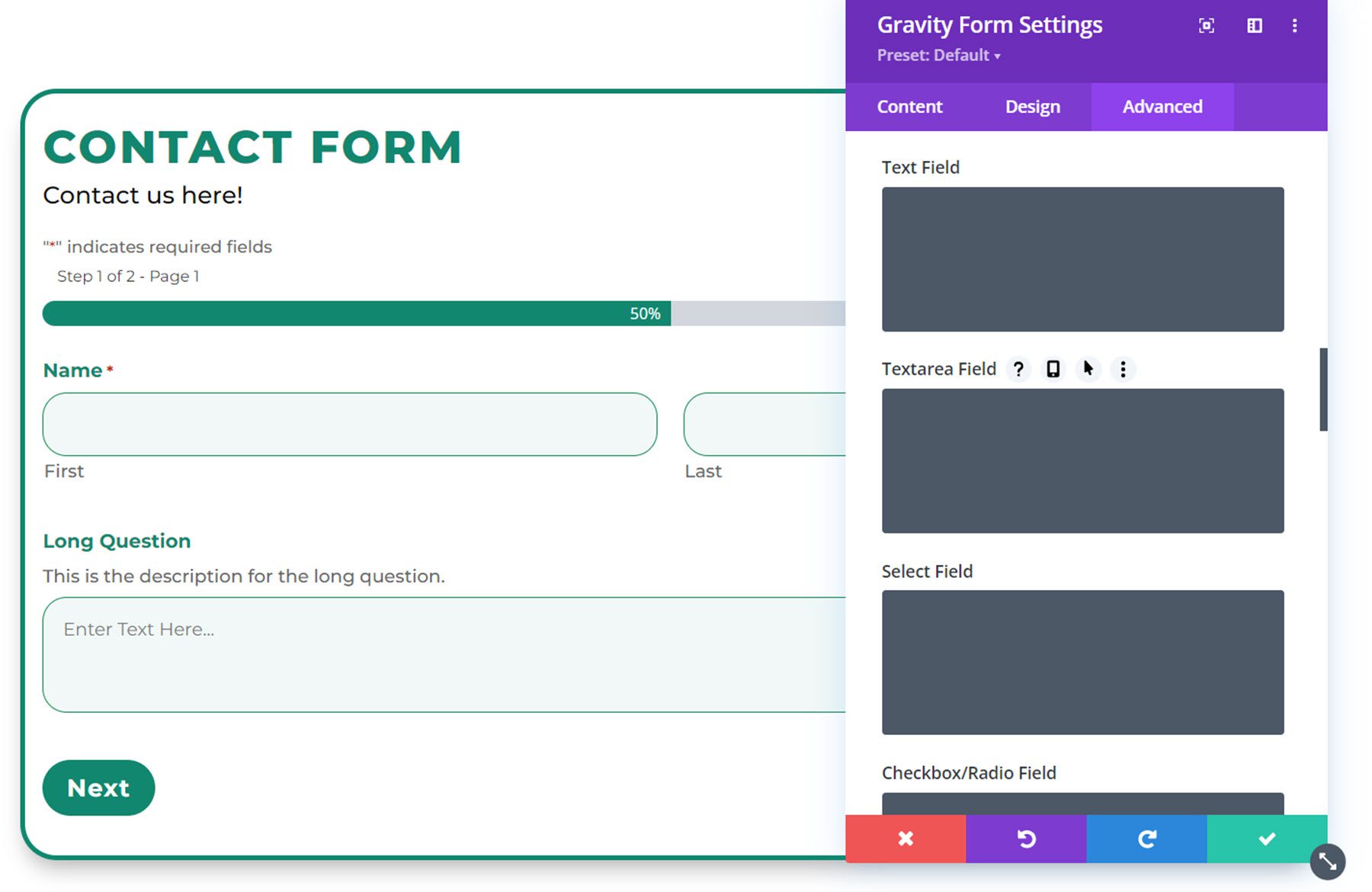 Divi Plugin Evidenzia Divi Gravity Forms Custom CSS 1