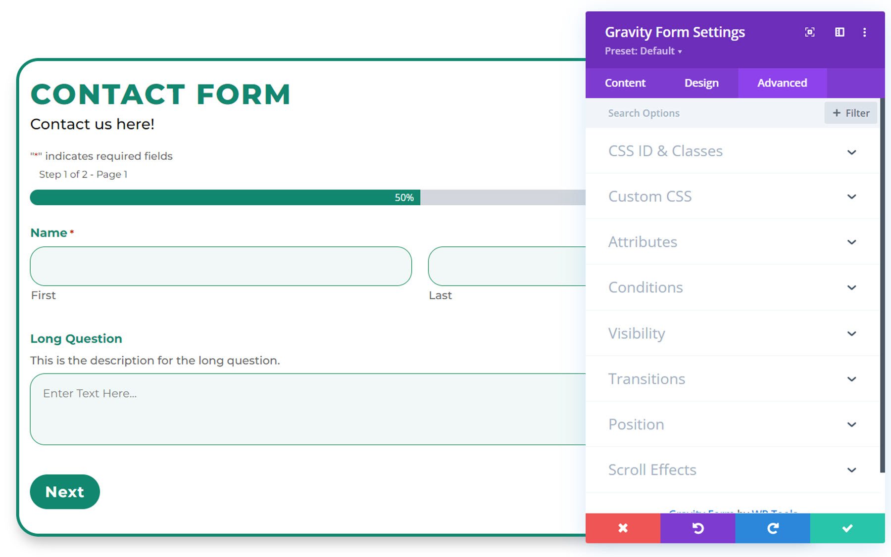 Divi Plugin Evidenzia Divi Gravity Forms Advanced