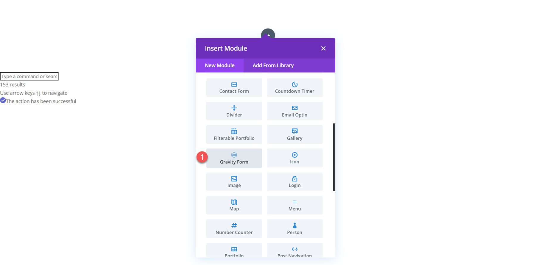 Divi Plugin Evidenzia Divi Gravity Forms Aggiungi modulo