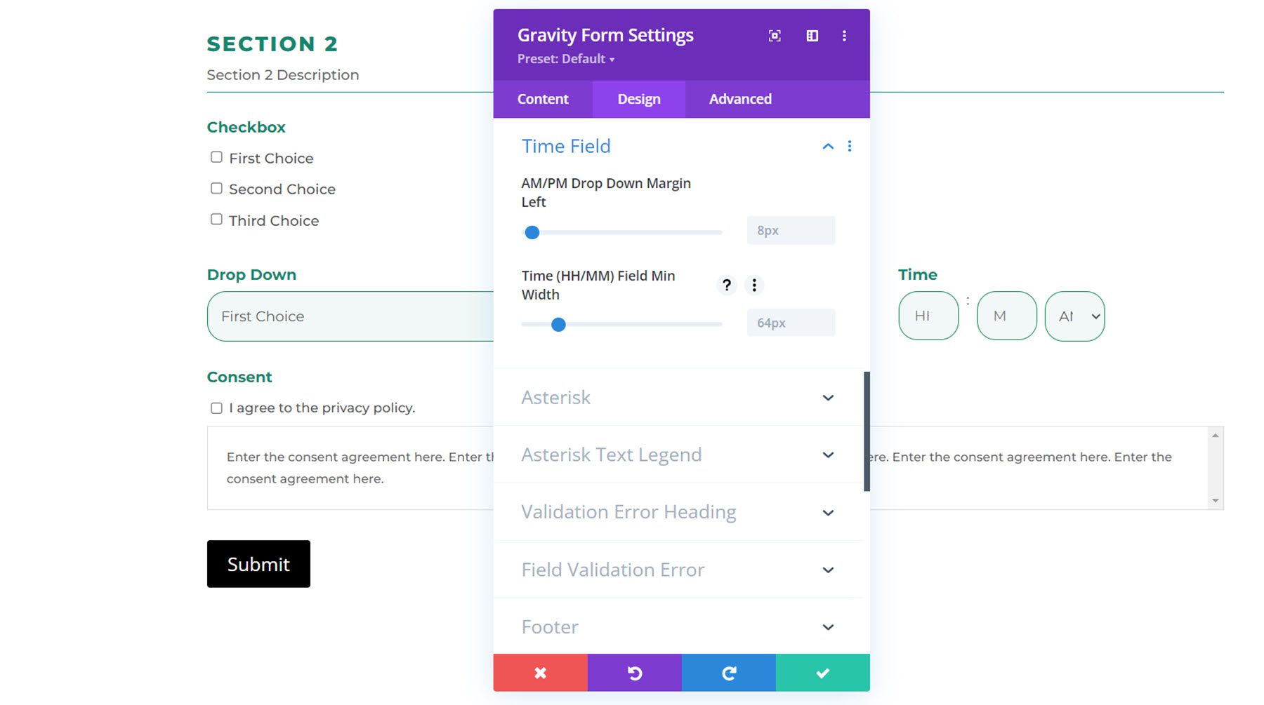 Divi Plugin Evidenzia Divi Gravity Forms Time