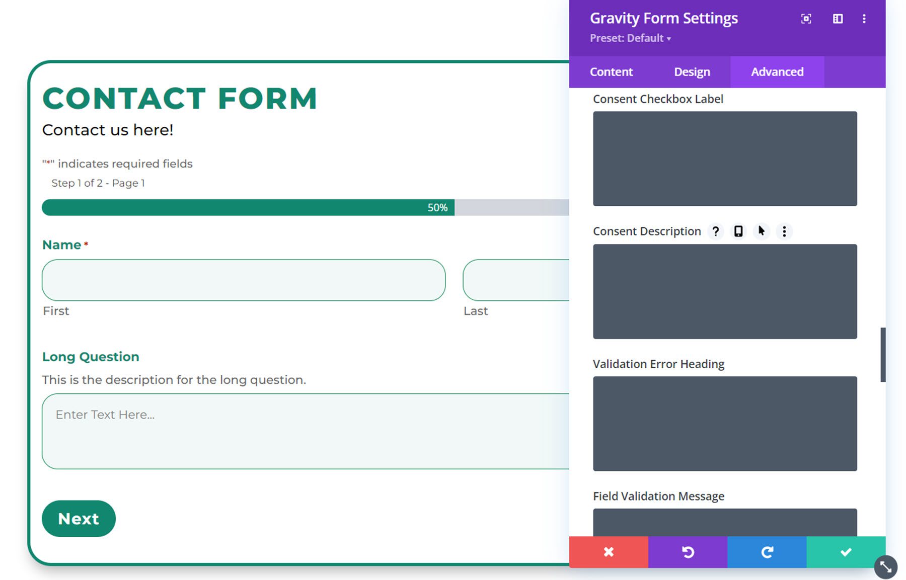 Divi Plugin Evidenzia Divi Gravity Forms Custom CSS 2