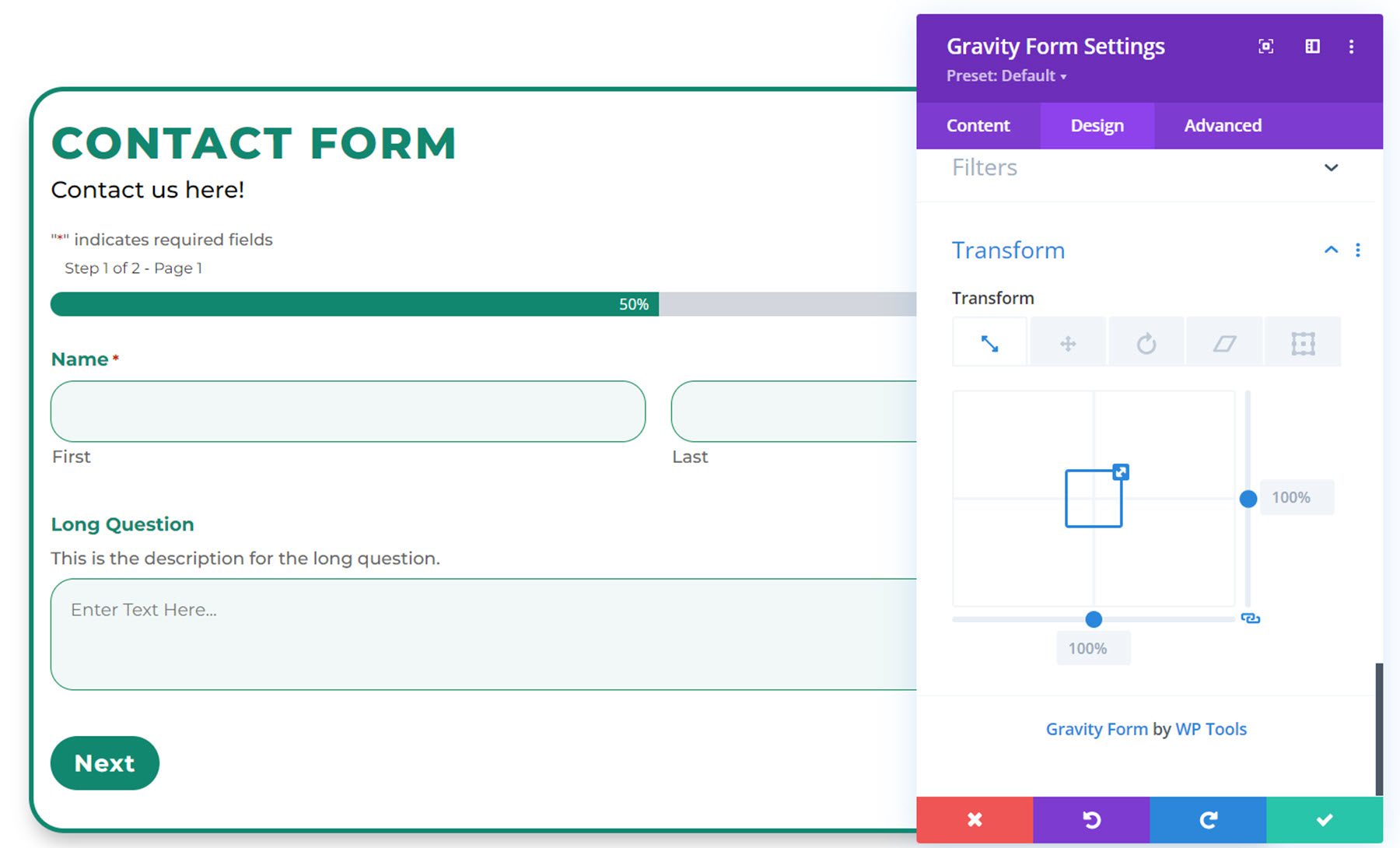 Divi Plugin Evidenzia Divi Gravity Forms Transform