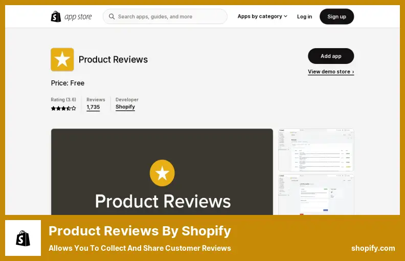 Shopify'dan Ürün Yorumları - Müşteri Yorumlarını Toplayıp Paylaşmanıza İzin Verir