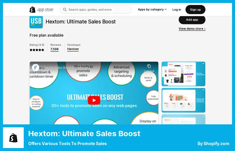 Hextom: Ultimate Sales Boost - Satışları Teşvik Etmek İçin Çeşitli Araçlar Sunar