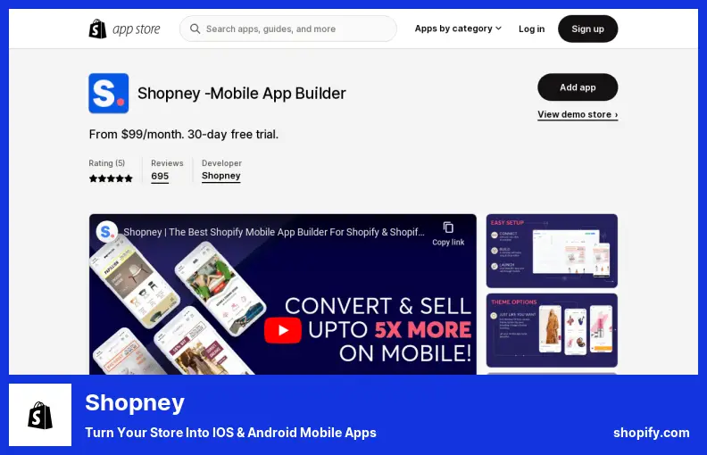 Shopney - Ubah Toko Anda Menjadi Aplikasi Seluler iOS & Android