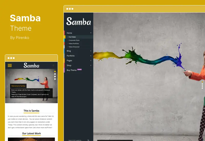 Samba Theme - Tema colorido de WordPress