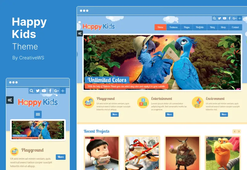 Happy Kids Theme - Tema Anak WordPress