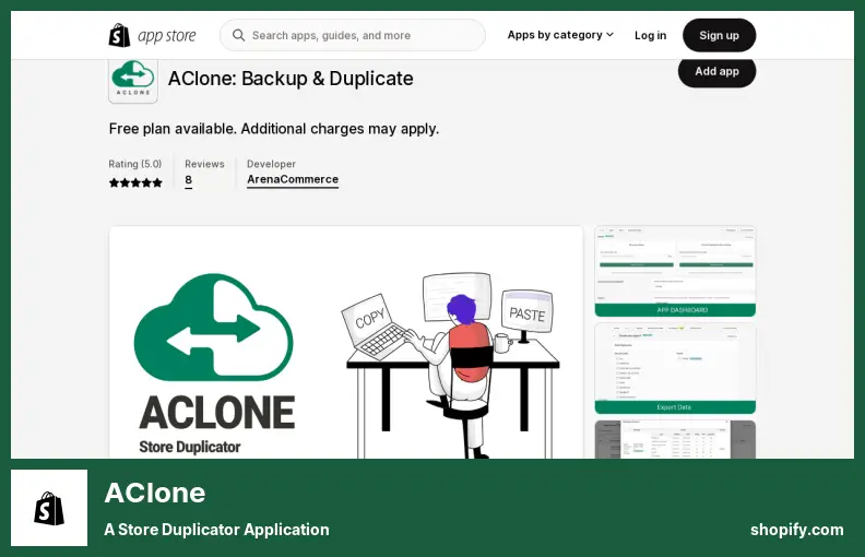 AClone - 商店複製器應用程序