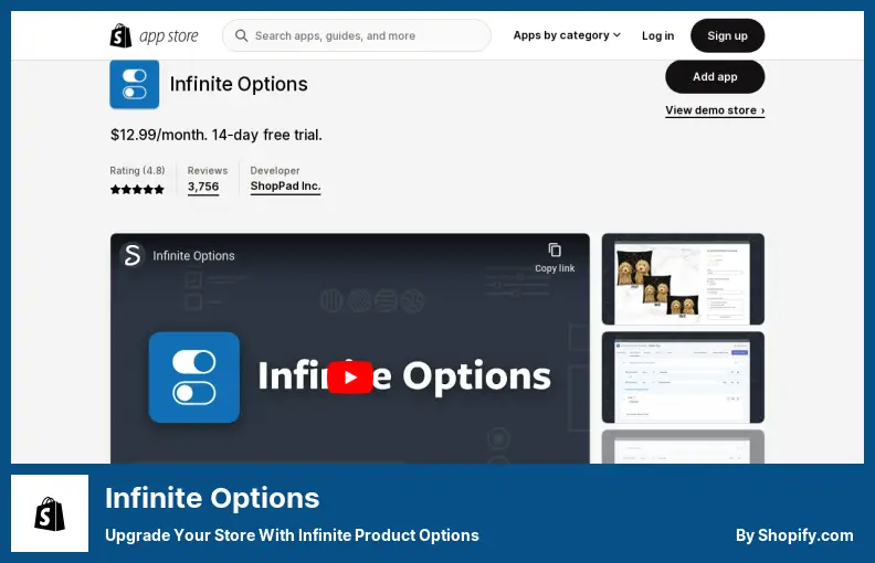 Options infinies - Améliorez votre magasin avec des options de produits infinies