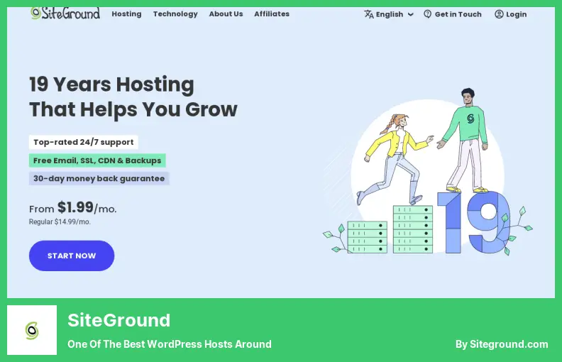 SiteGround - 最好的 WordPress 主機之一