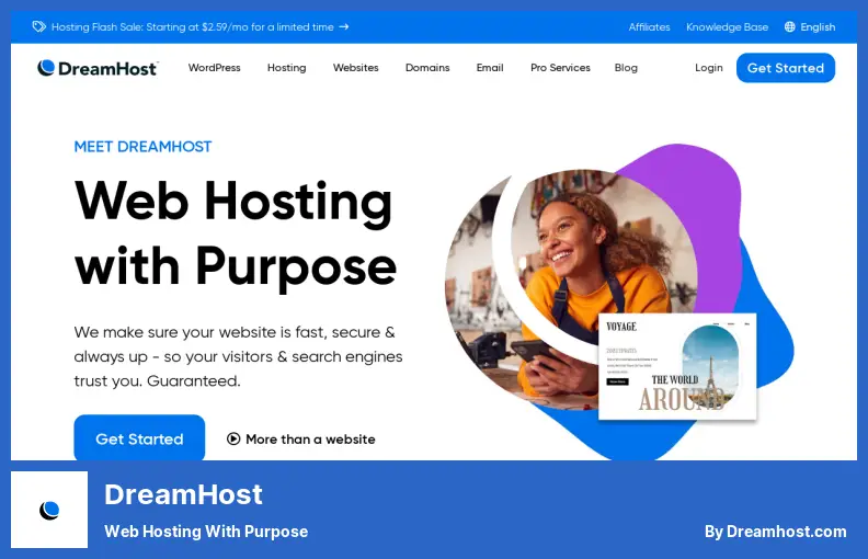 DreamHost - Hospedagem na Web com propósito