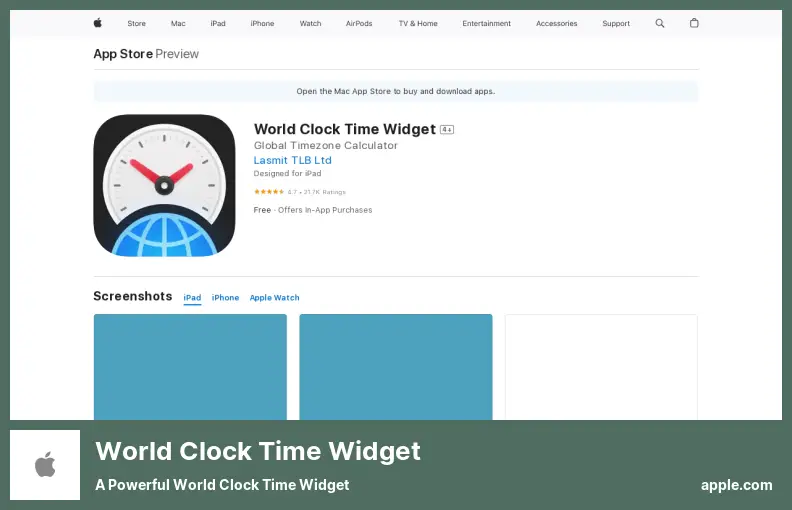 World Clock Time Widget - un puternic Widget World Clock Time