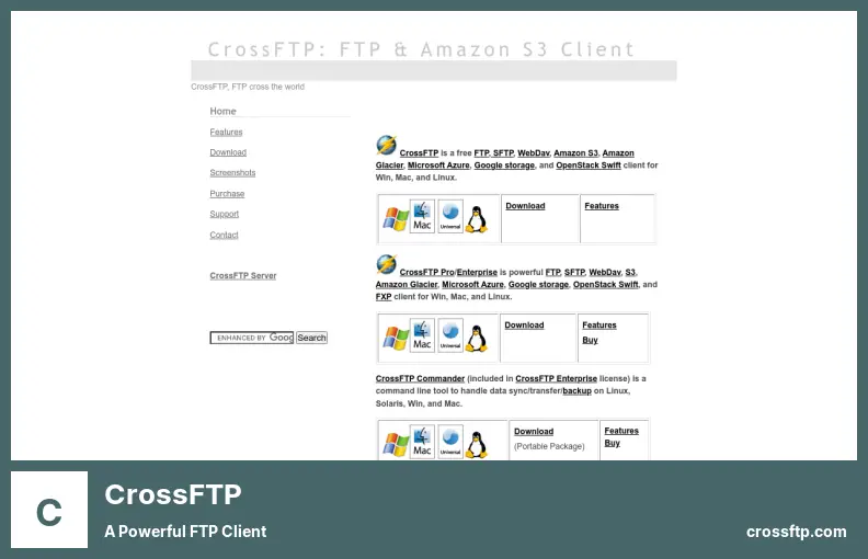 CrossFTP - 強力な FTP クライアント