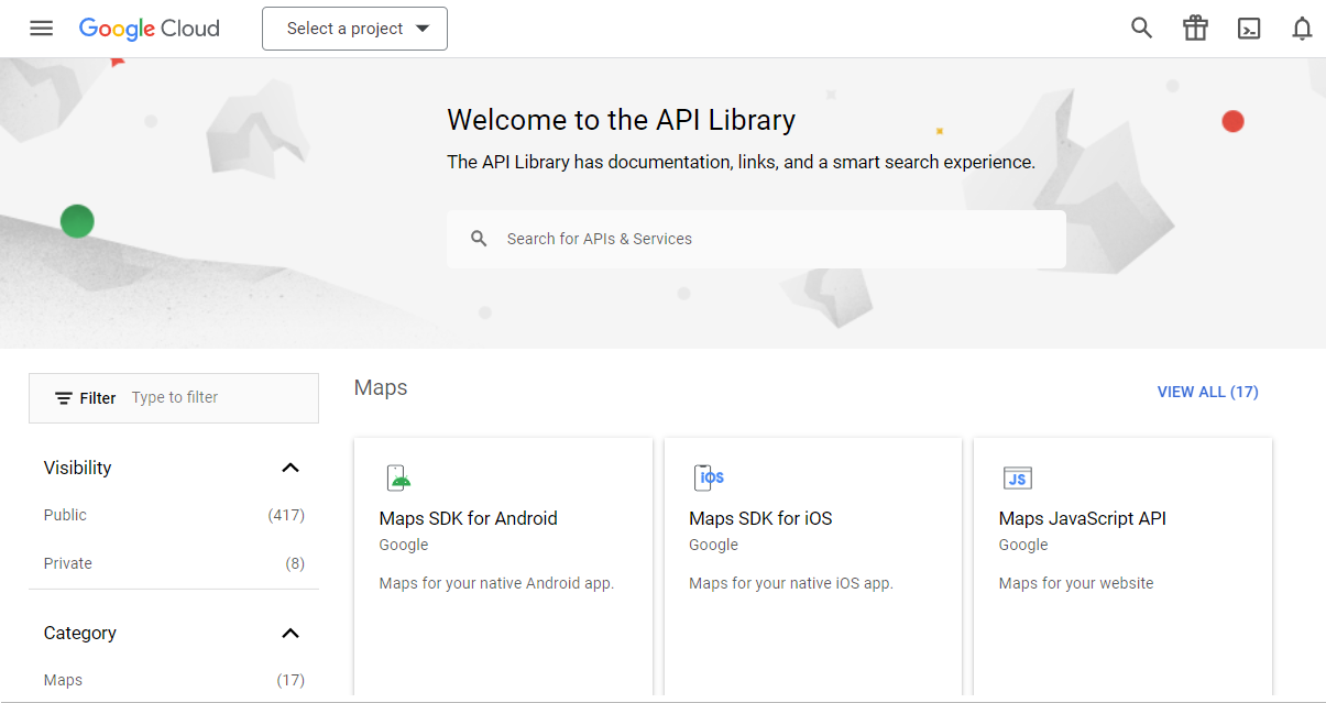 مكتبة Google Cloud API