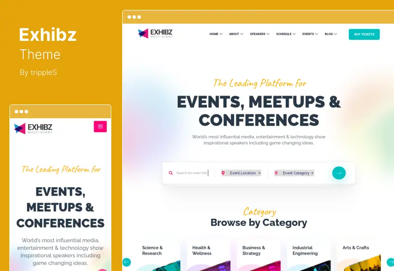 Exhibz Theme - Tema WordPress de Conferência de Eventos