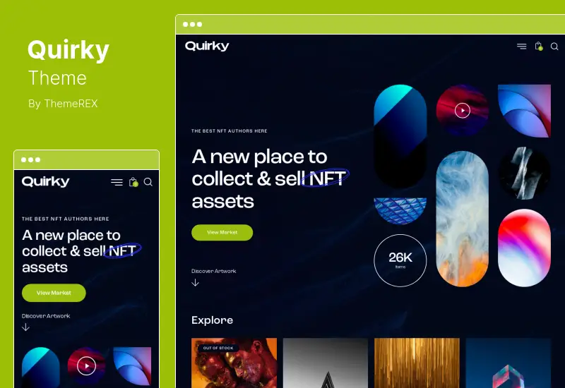 Quirky Theme - NFT, Token & Blockchain WCFM Marketplace WordPress 主题