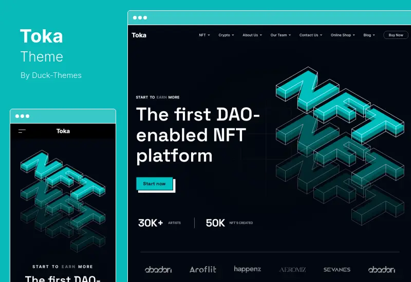 Toka 主题 - NFT & Crypto WordPress 主题