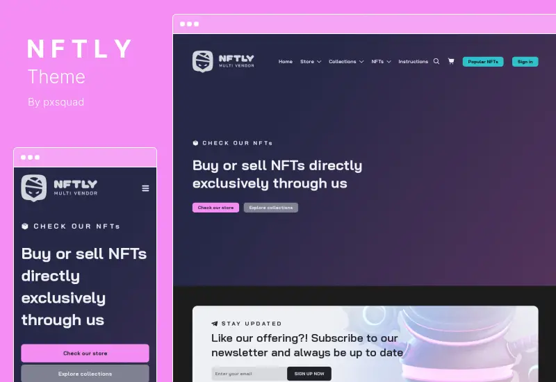 NFTLY 主题 - NFT 市场 WordPress 主题