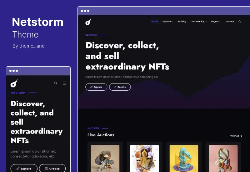 Netstorm 主题 - NFT & Crypto WordPress 主题