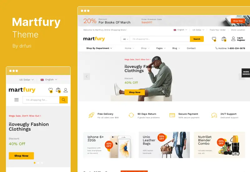 Martfury 主题 - WooCommerce Marketplace WordPress 主题