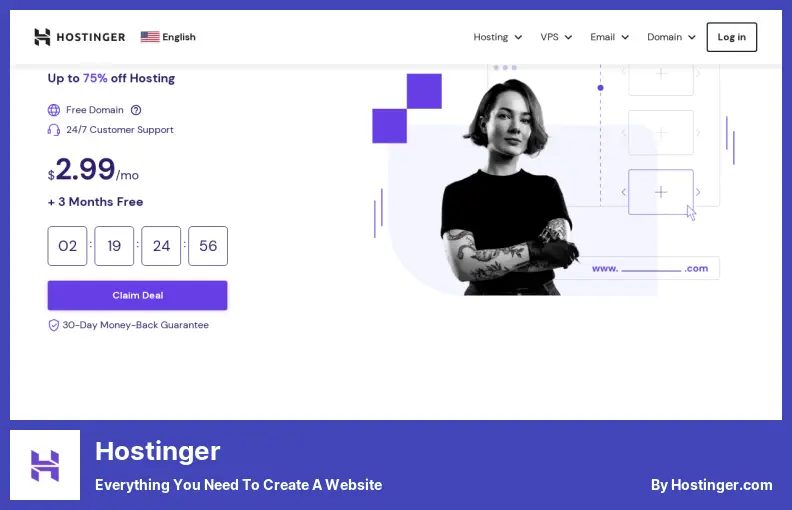 Hostinger - Tutto ciò di cui hai bisogno per creare un sito web