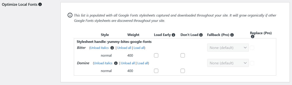 konfigurasikan font google lokal di omgf