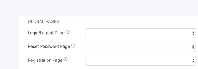 Configurações globais da página