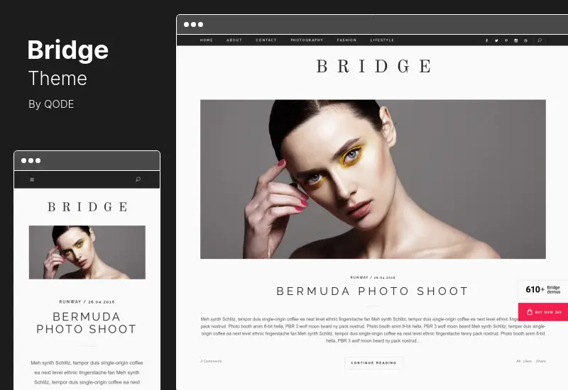 Bridge Theme - Tema WordPress multifuncțională creativă